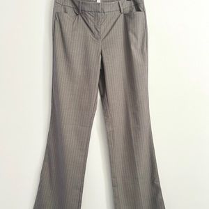 New York & Co. bootcut trousers. Gray pinstripe. Size 10 Tall.
